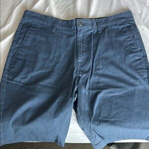 Volcom Blue Flat Front Shorts Classic Fit